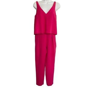 TRINA turk jumpsuit‎ romper tank hot pink size 0 NWT (ES)